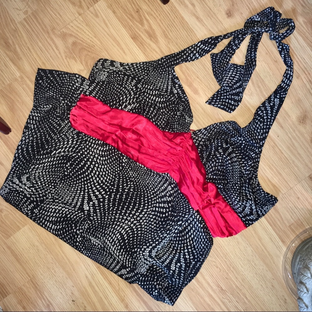 * SOLD* Torrid Halter Retro Pin-Up Black Dress - Picture 5 of 13